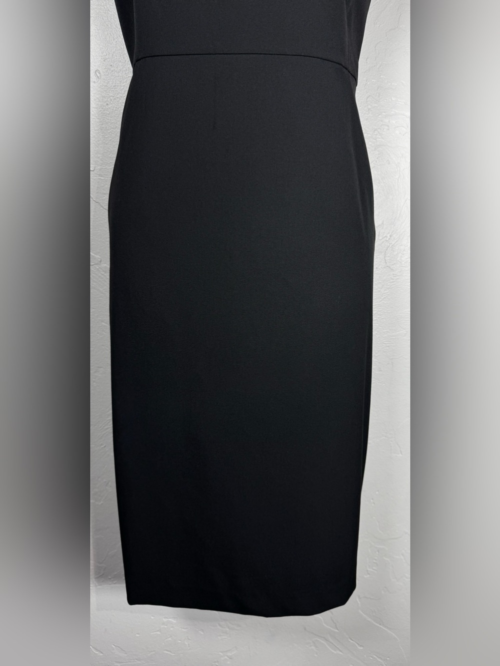 Ann Taylor Factory $119 Black V-Neck Midi Sheath Office Dress Size 6 - Picture 3 of 8